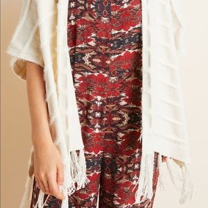 Anthropologie Miette Fringed Cozy Kimono, One Size
